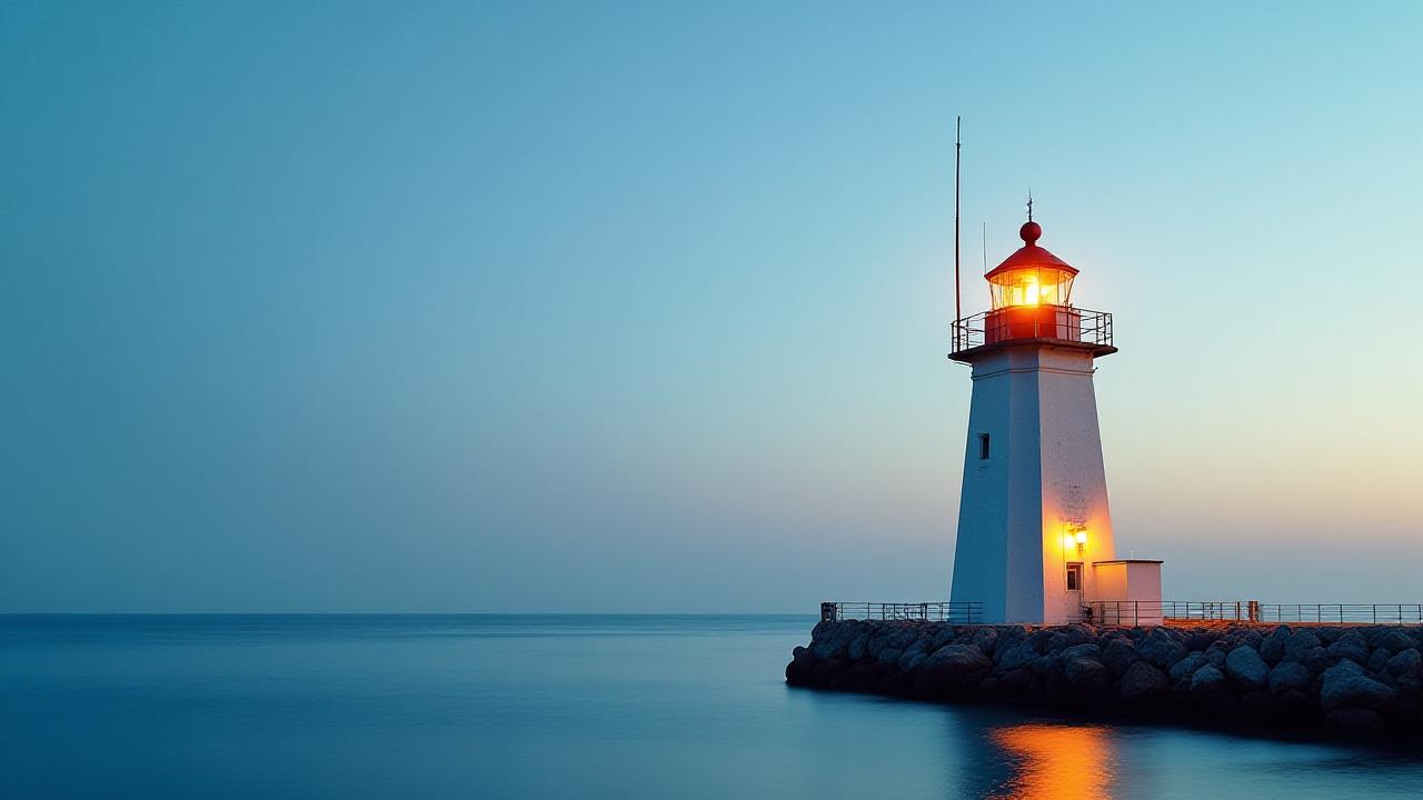 The iconic Long Beach lighthouse representing TideClean Solutions as a guiding light for Mac users.