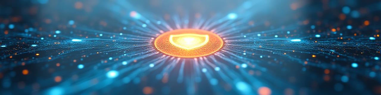 Abstract representation of data protection and digital security for macOS users